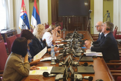 1 July 2019 The members of the Committee on Human and Minority Rights and Gender Equality in meeting with the Head of Council of Europe Office Serbia Tobias Flessenkemper